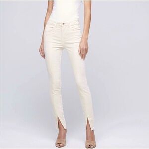 L’AGENCE Jyothi velvet jeans in champagne